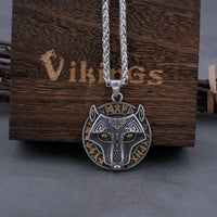 Fenrir Head Stainless Steel Necklace
