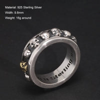 The Ring of Skulls 925 Sterling Silver