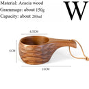 Traditional Norse Wood Carved Mug
