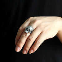Bound to Hel  925 Sterling Silver Skull Ring