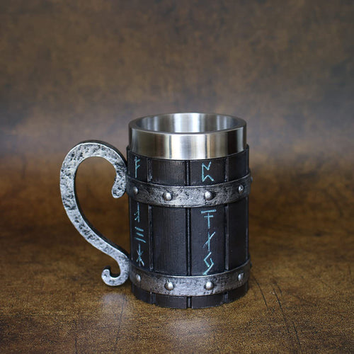 Chope à bière runique viking