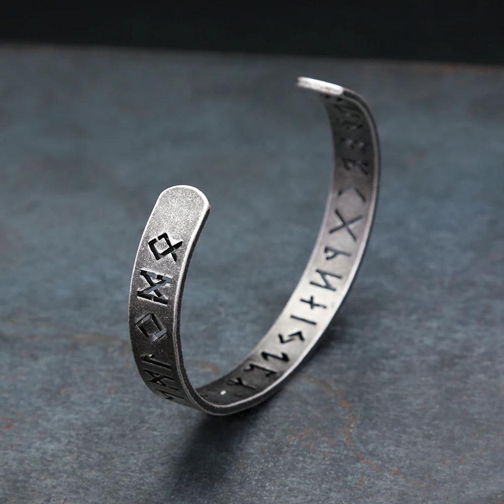Runic Arm Ring in Stainless Steel