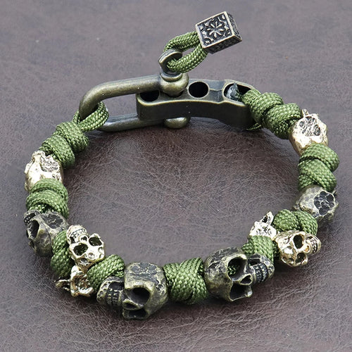 Warrior Trophies ParaCord Skull Bracelet
