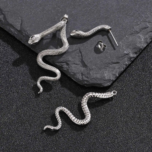 Jormungandr the Midgard Serpent Steel Earrings