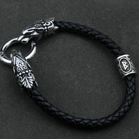 Bracelet en acier Freya chat avec runes
