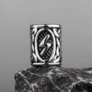Stainless Steel Runes Beard Rings