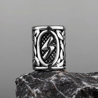 Stainless Steel Runes Beard Rings
