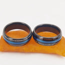 Blessing of Freyr Tungsten Carbide and Deer Antler Ring and Wedding Band