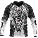 Ravens and Wolves of Odin 3D Printed Hoodie