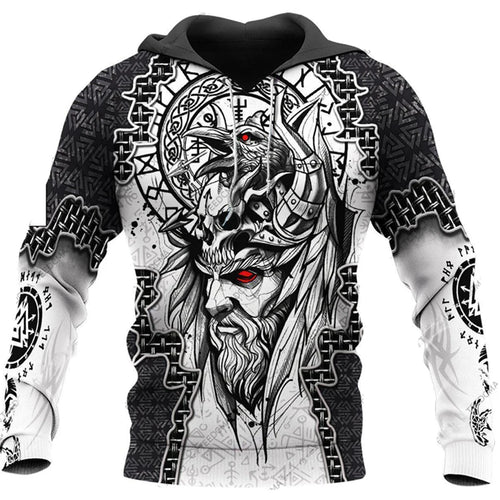 Ravens and Wolves of Odin 3D Printed Hoodie