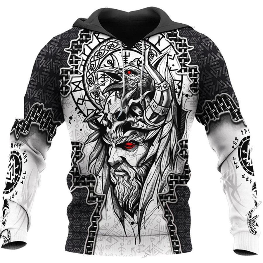 Ravens and Wolves of Odin 3D Printed Hoodie