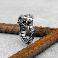 Jormungandr Bites her Tail 316L Stainless Steel Ring