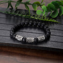 Runes in Lava Stone Bracelet