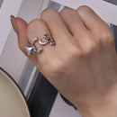 Freya's Cat Adjustable Ring in 925 Silver