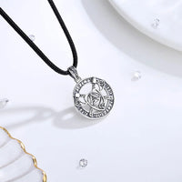 The Valknut in Shield 925 Sterling Silver Necklace