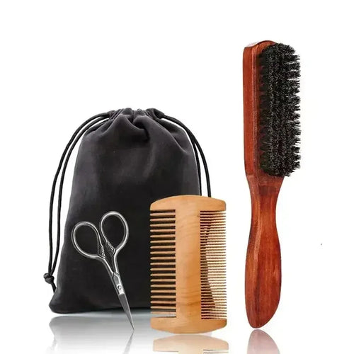 Viking Boar Bristle Brush and Wooden Comb