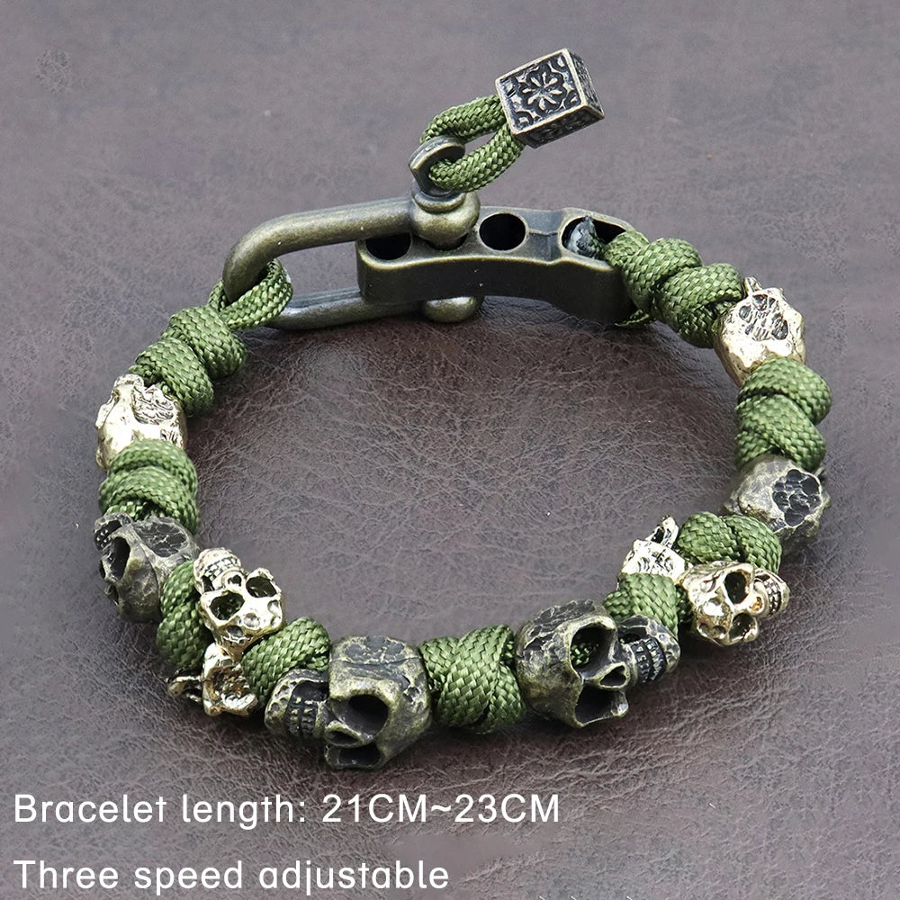 Warrior Trophies ParaCord Skull Bracelet