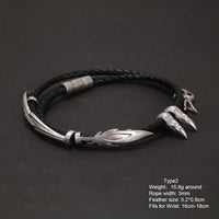 Chosen of Odin 925 Silver and Rope Bracelet