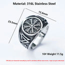 Aegishjalmur the Helm of Awe Stainless Steel Ring