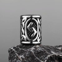Stainless Steel Runes Beard Rings