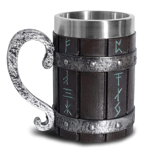 Chope à bière runique viking