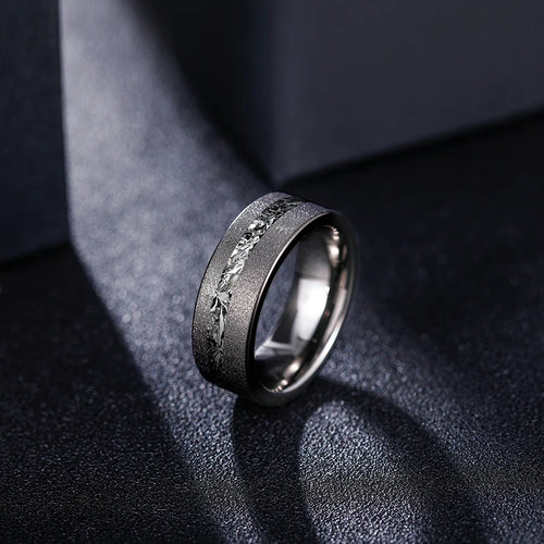 Thor Hammer and Lightning 8mm Tungsten Carbide Ring