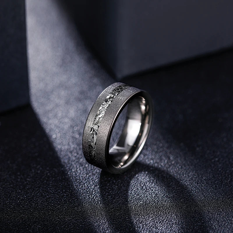 Thor Hammer and Lightning 8mm Tungsten Carbide Ring
