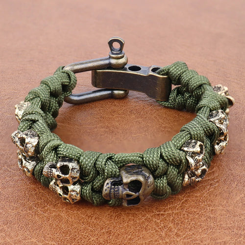 Warrior Trophies ParaCord Skull Bracelet