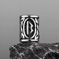 Stainless Steel Runes Beard Rings