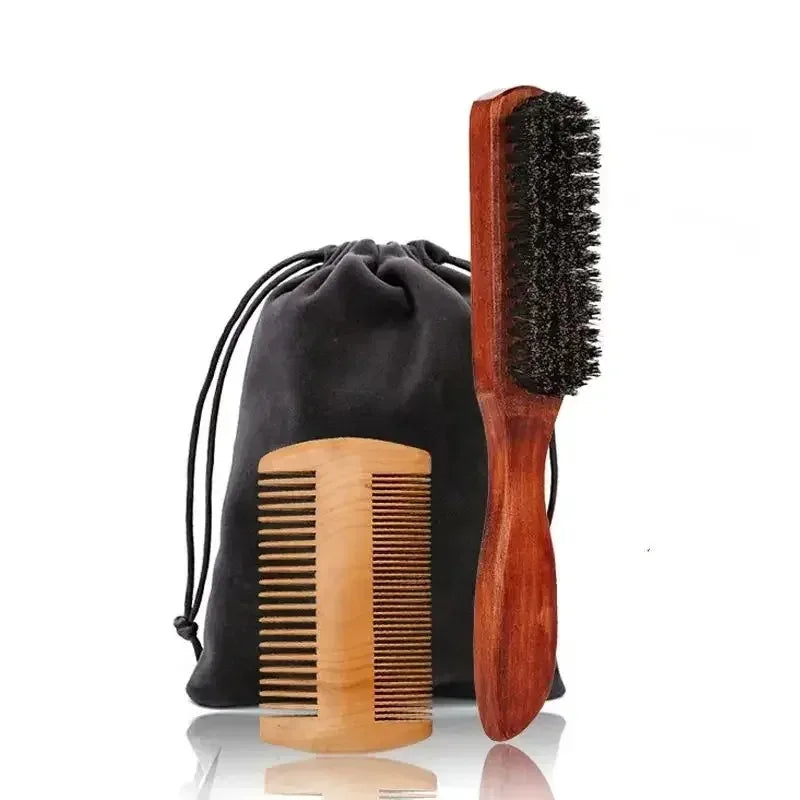 Viking Boar Bristle Brush and Wooden Comb