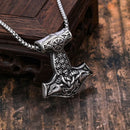 Mjolnir and Thor's Goats Steel Necklace