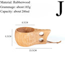 Traditional Norse Wood Carved Mug