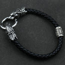 Freya Cat with Runes Steel Bracelet