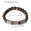 Runes in Lava Stone Bracelet