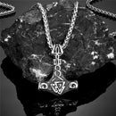 Mjolnir with Valknut Stainless Steel Necklace