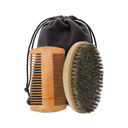 Viking Boar Bristle Brush and Wooden Comb