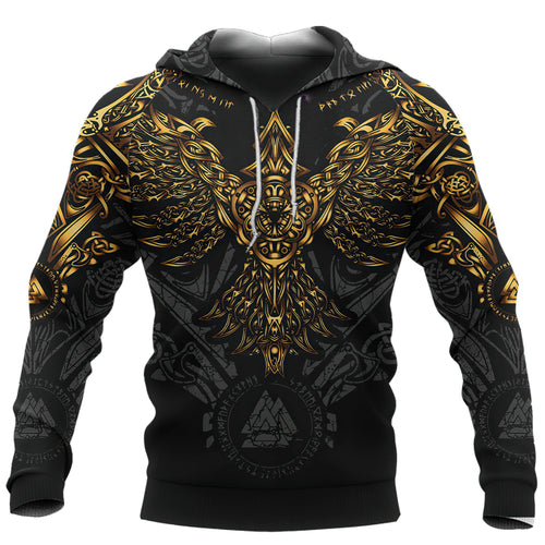 Ravens and Wolves of Odin 3D Printed Hoodie