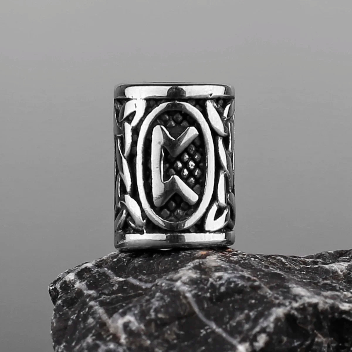 Stainless Steel Runes Beard Rings