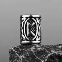 Stainless Steel Runes Beard Rings