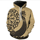 Ravens and Wolves of Odin 3D Printed Hoodie