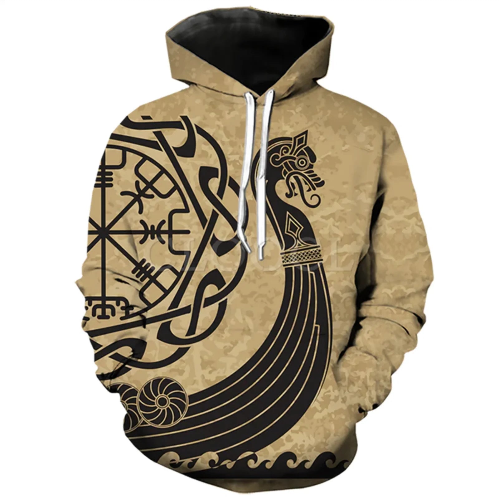 Ravens and Wolves of Odin 3D Printed Hoodie