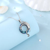 Jormungandr Dragon Circling Midgard 925 Sterling Silver Necklace