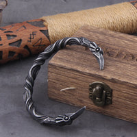 Odin's Ravens Stainless Steel Arm Ring Bracelet