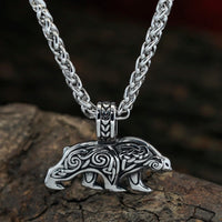 Berserker Bear Steel Necklace