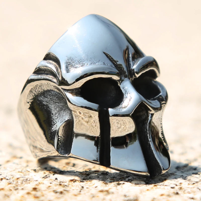 Viking Helmet 316L Stainless Steel Ring