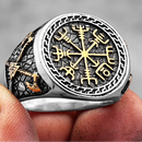 Vegvisir The Viking Compass Steel and Brass Ring