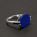 Norse Trader 925 Sterling Silver Ring With Natural Lapis Lazuli Agate or Malachite