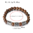 Runes in Lava Stone Bracelet