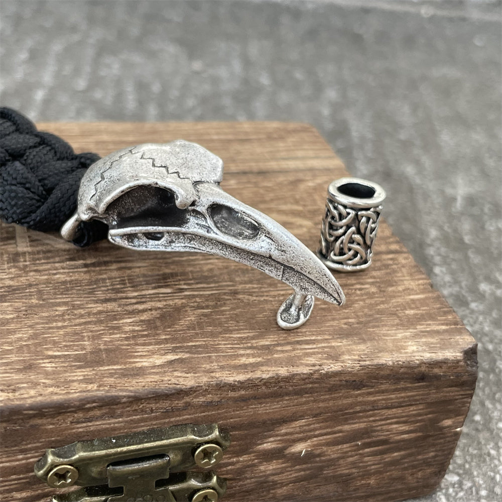 Odin's Raven Skull Paracord Bracelet