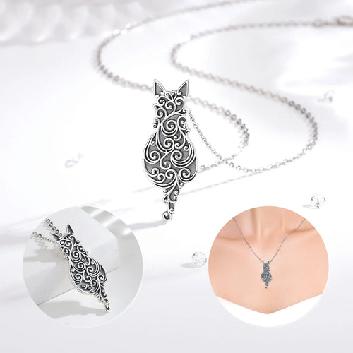 Freyja Cat 925 Silver Necklace